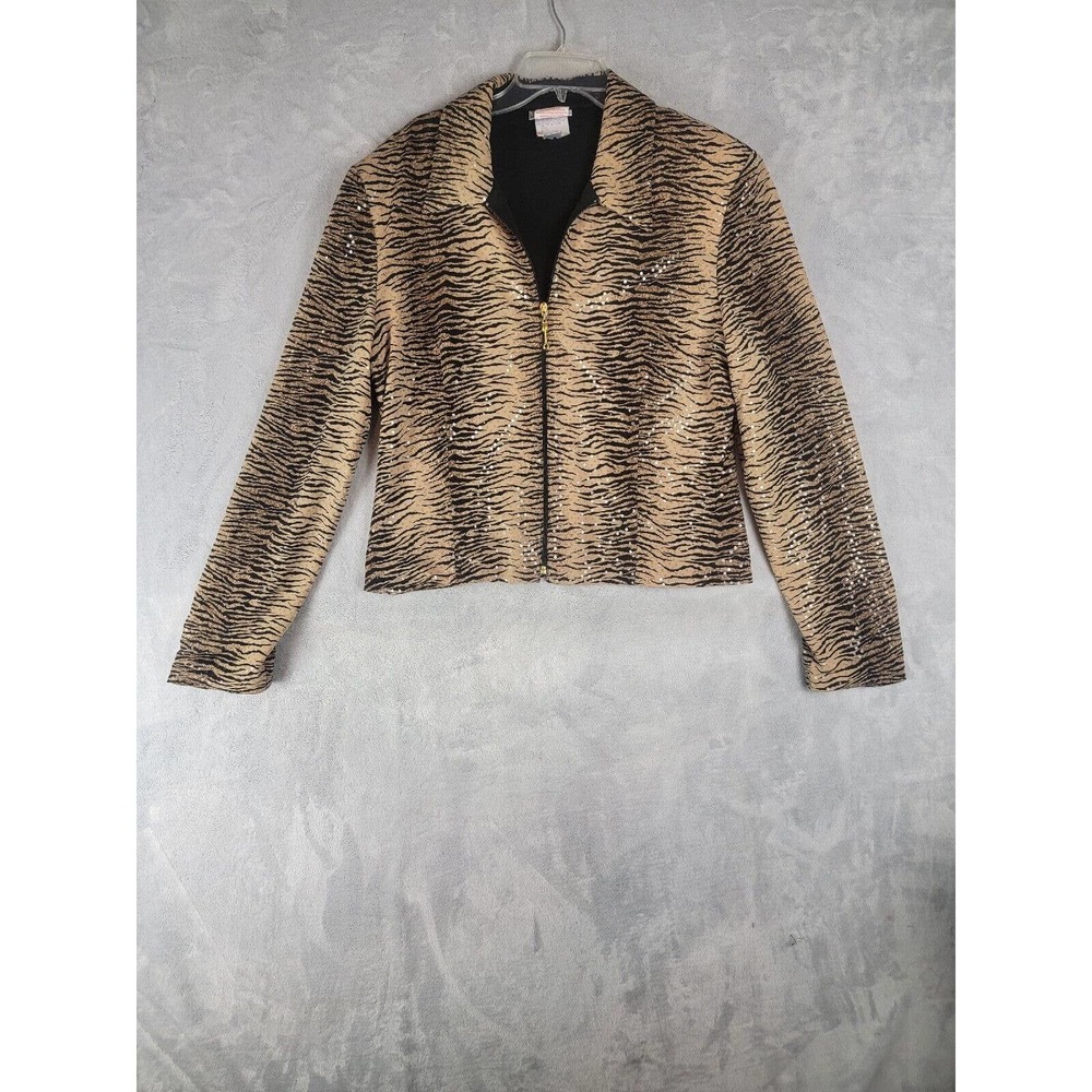 Vintage Joseph Ribkoff Animal Print Jacket Multicolor Size US 12